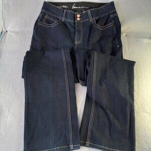 Lane Bryant womens size 14 Long tummy stretch jeans dark wash